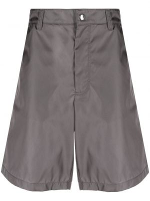 Bermuda kratke hlače iz najlona Prada siva