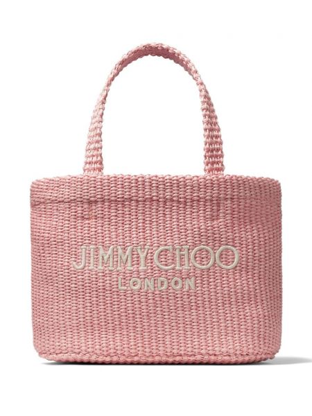 Brodeerattu mini laukku Jimmy Choo pinkki