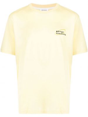 Koszulka z nadrukiem Norse Projects żółta