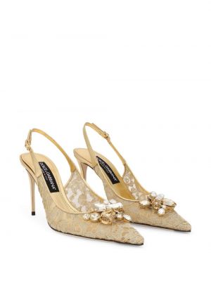 Spitzen pumps Dolce & Gabbana gold