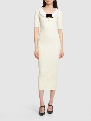 Midi haljina Alessandra Rich bijela