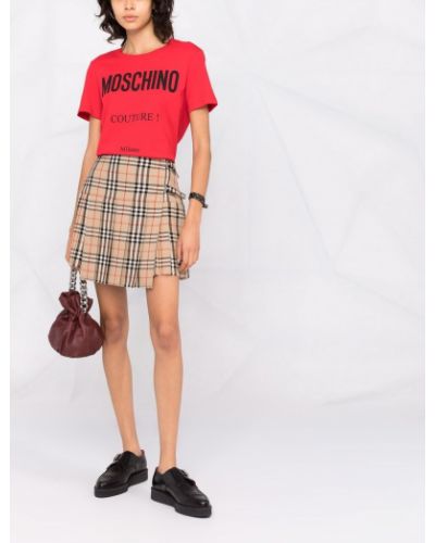 Camiseta con estampado Moschino rojo
