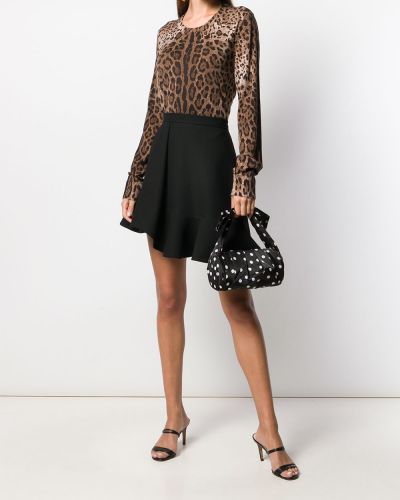 Jersey de punto leopardo de tela jersey Dolce & Gabbana marrón