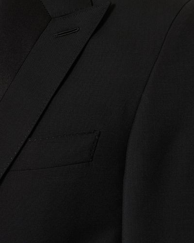Mohérový vlněný oblek Brioni černý