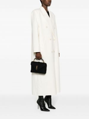 Tweed shopper handtasche Saint Laurent schwarz