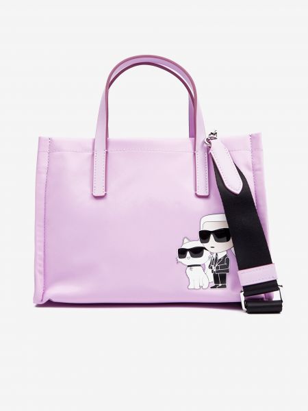 Geantă din nailon Karl Lagerfeld violet