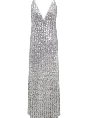 Платье с пайетками Oséree серебряное