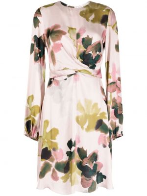 Maksi haljina s cvjetnim printom s printom Ps Paul Smith ružičasta