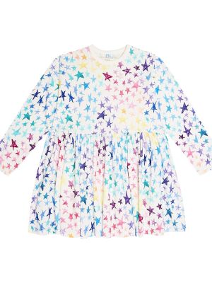 Jersey trykt bomull dress for jenter Stella Mccartney Kids hvit