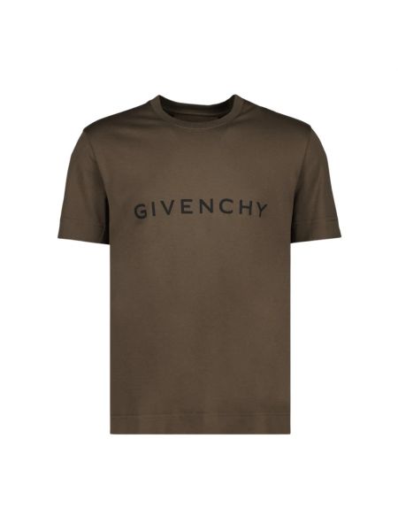 Koszulka z nadrukiem Givenchy brązowa