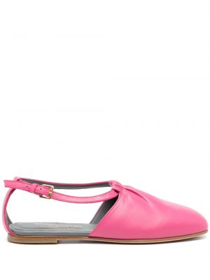 Кожени ниски обувки Sara Lanzi розово
