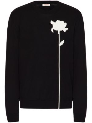 Вълнен пуловер Valentino Garavani черно