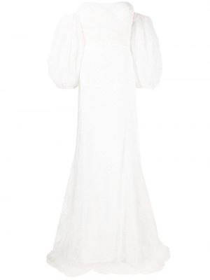 Вечерна рокля бродирана Parlor бяло