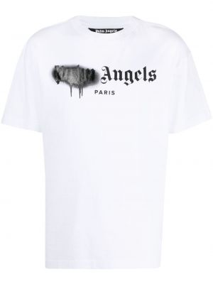 Camiseta con estampado Palm Angels blanco