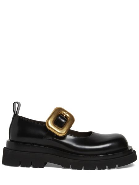 Skinn loafers Bottega Veneta svart