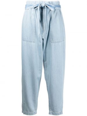 Джинсовые брюки с завышенной талией Ag Jeans, синие