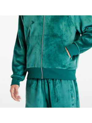 Φούτερ με κουκούλα με φερμουάρ Adidas Originals πράσινο
