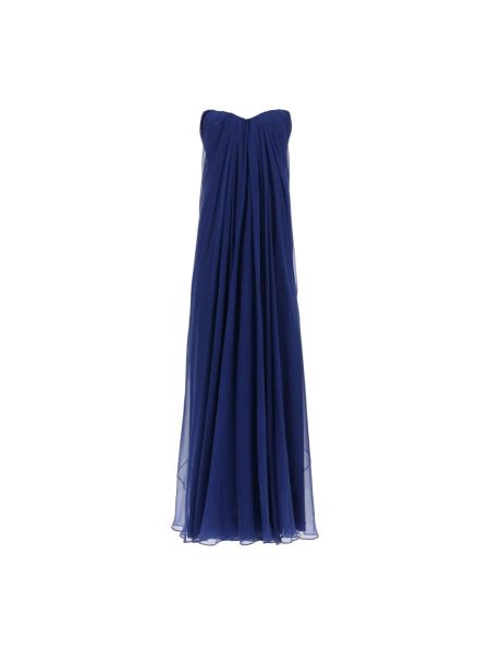 Sukienka szyfonowa Alexander Mcqueen niebieska