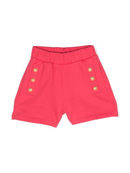 Puuvilla shortsit tytöille Balmain Kids pinkki