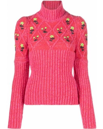 Вълнен пуловер на цветя Cormio