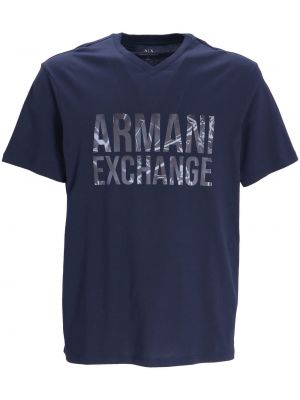 T-shirt Armani Exchange blå