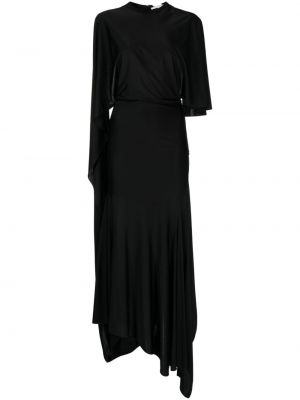 Asymetrické koktejlkové šaty Stella Mccartney čierna
