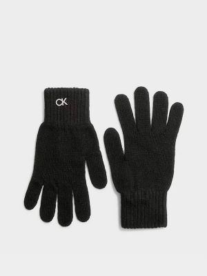 Черные перчатки Calvin Klein