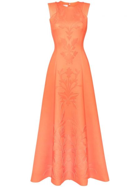 Neopreen lilleline sirge kleit Saiid Kobeisy oranž