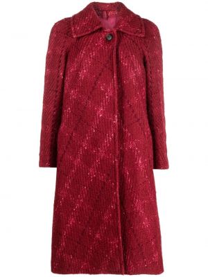 Карирано палто A.n.g.e.l.o. Vintage Cult червено