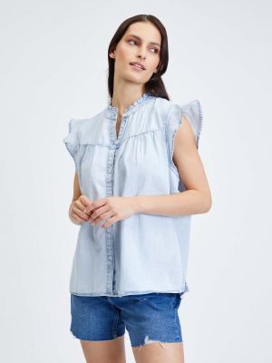 Блуза с волани Gap бяло