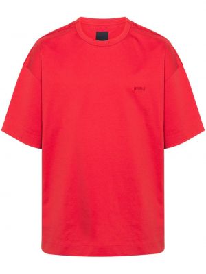 Kokvilnas t-krekls ar apdruku Juun.j sarkans