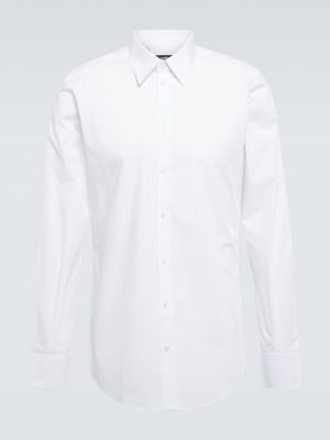 Памучна риза Dolce&gabbana бяло