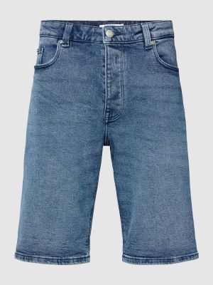 Szorty jeansowe z kieszeniami Review niebieskie