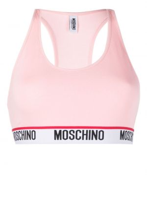 Różowy biustonosz sportowy Moschino