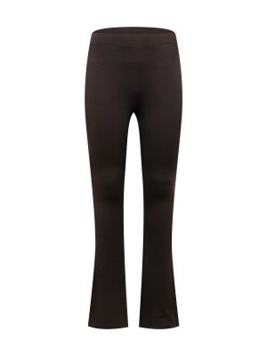 Jednofarebné skinny nohavice s vysokým pásom s opaskom Pieces Curve - čierna
