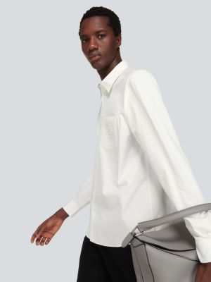 Bavlněná košile Loewe bílá