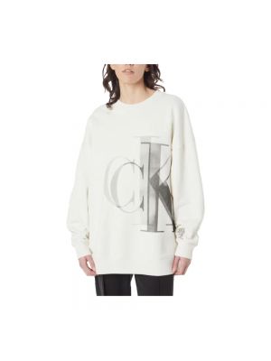 Oversize sweatshirt ohne kapuze Calvin Klein beige