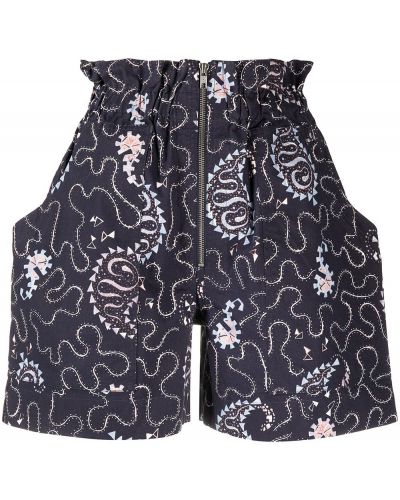 Pantalones cortos con estampado con estampado abstracto Isabel Marant étoile azul