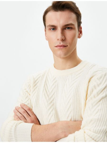 Pleten pulover z dolgimi rokavi Koton