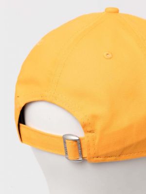 Șapcă din bumbac New Era portocaliu