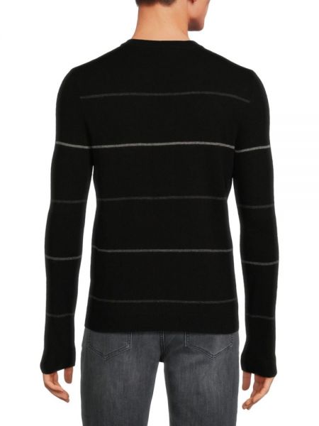 Кашемировый свитер в полоску с круглым вырезом Autumn Cashmere
