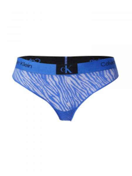 Chiloți tanga Calvin Klein Underwear albastru