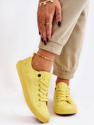 Sneakersy w gwiazdy Big Star Shoes żółte