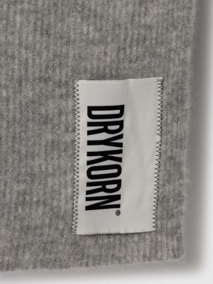 Шерстяной шарф Drykorn серый