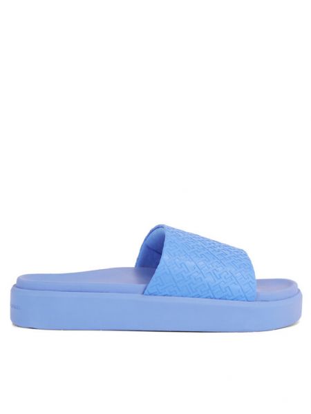 Sandale cu platformă Tommy Hilfiger albastru