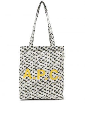 Βαμβακερή τσάντα shopper με σχέδιο A.p.c.