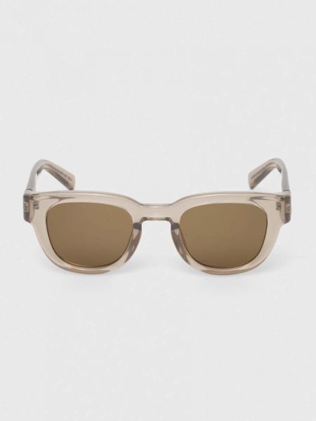 Okulary przeciwsłoneczne retro Saint Laurent beżowe