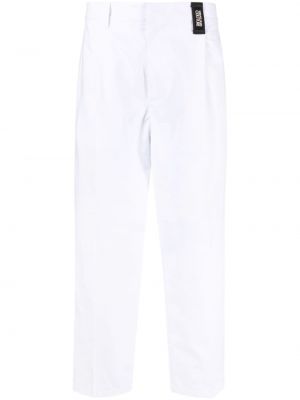 Ravne hlače Versace Jeans Couture bela