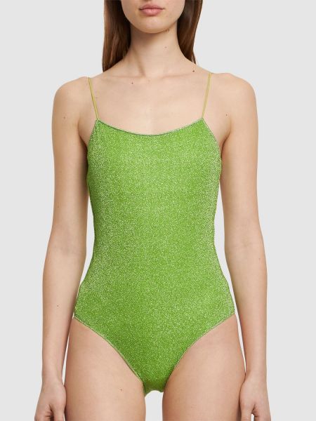 Vientisas maudymosi kostiumėlis Oséree Swimwear žalia