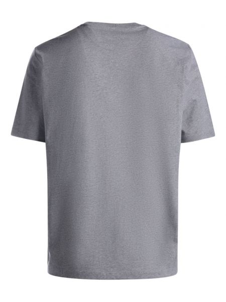 Medvilninis siuvinėtas marškinėliai Bally pilka